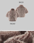 ROVENTE Faux Fur Cropped Jacket
