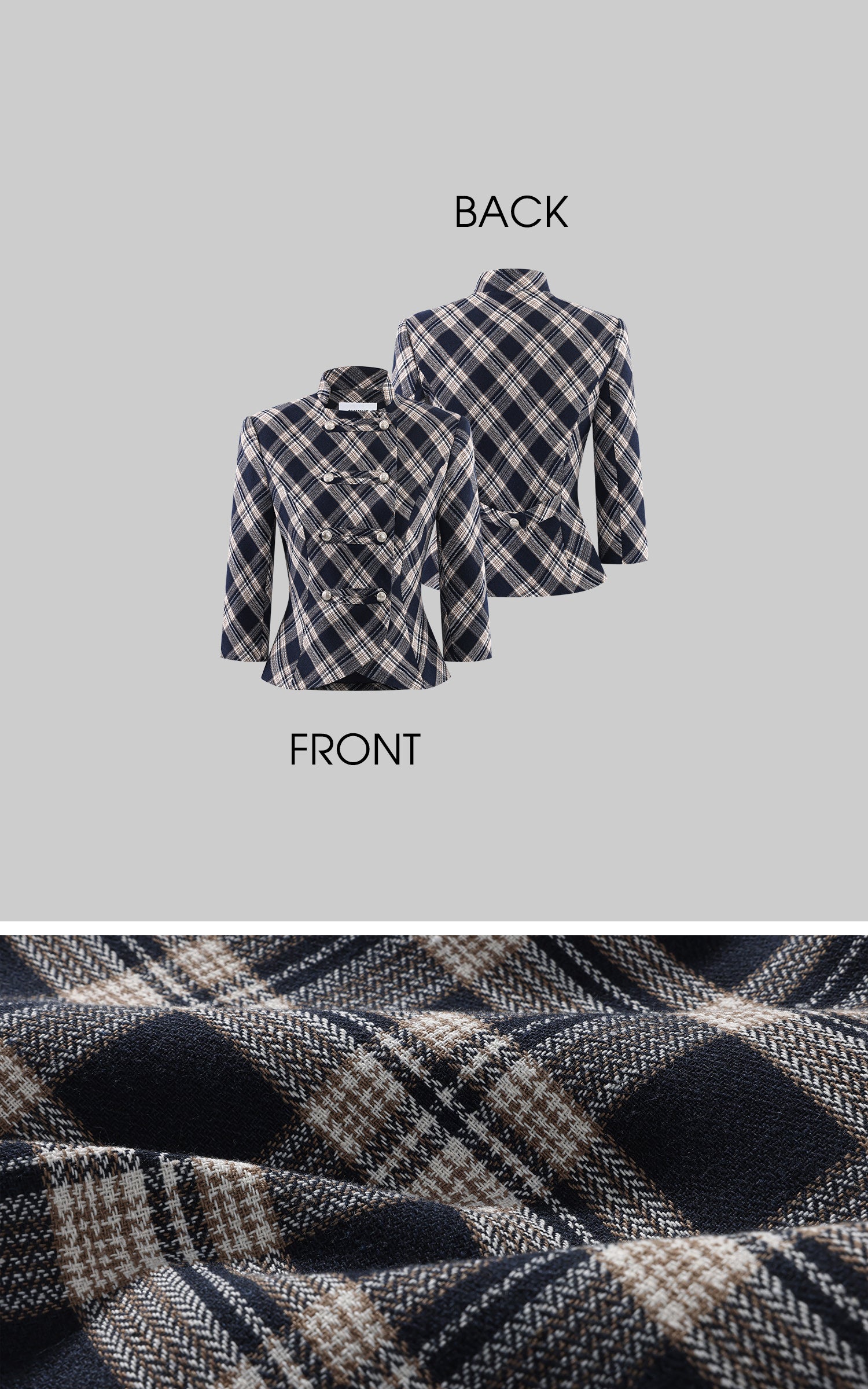 0122stepll Plaid Cropped Top &amp; Mini Skirt Set