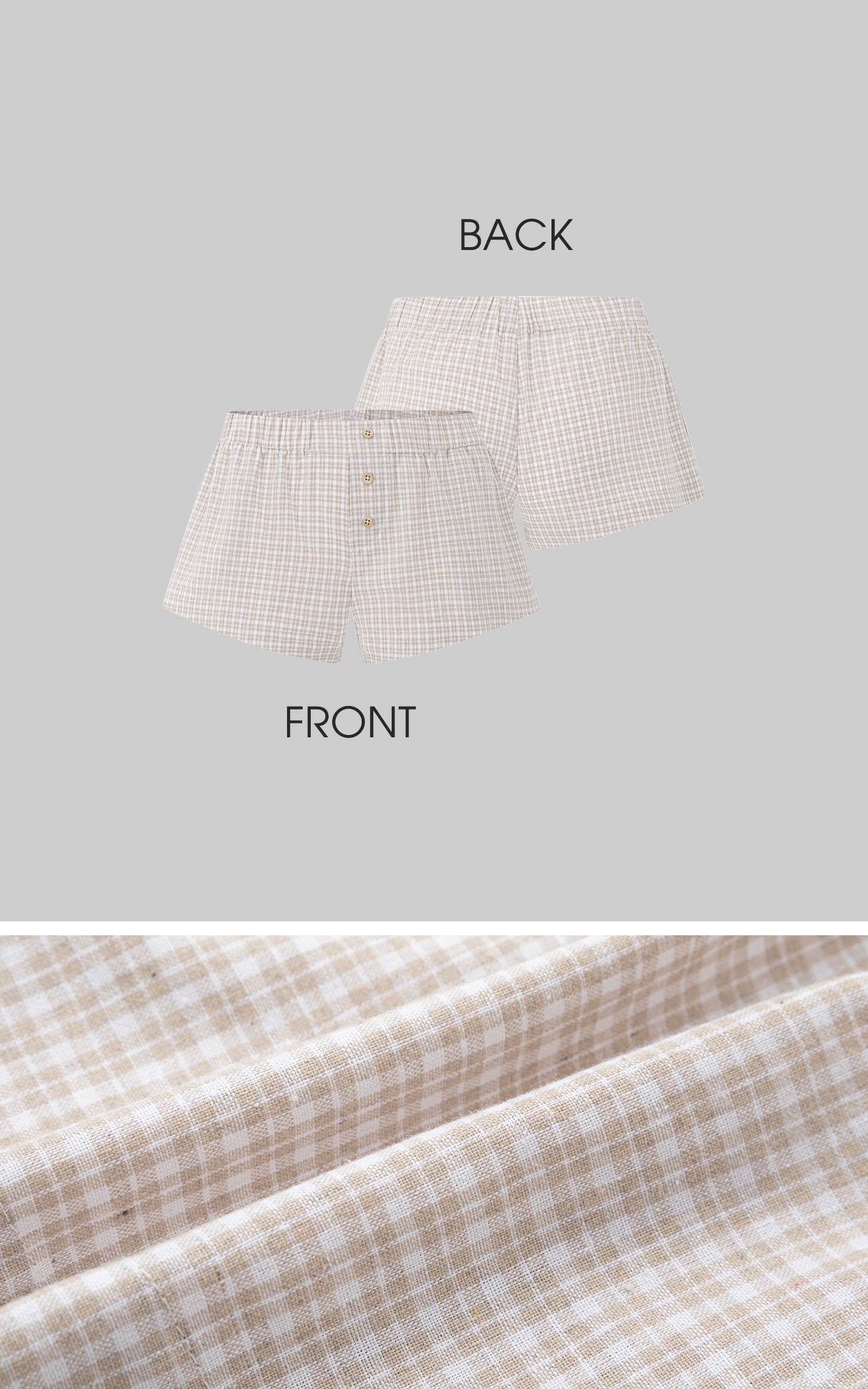 IAMXIAA Vintage Check Fitted Shirt &amp; Shorts Set