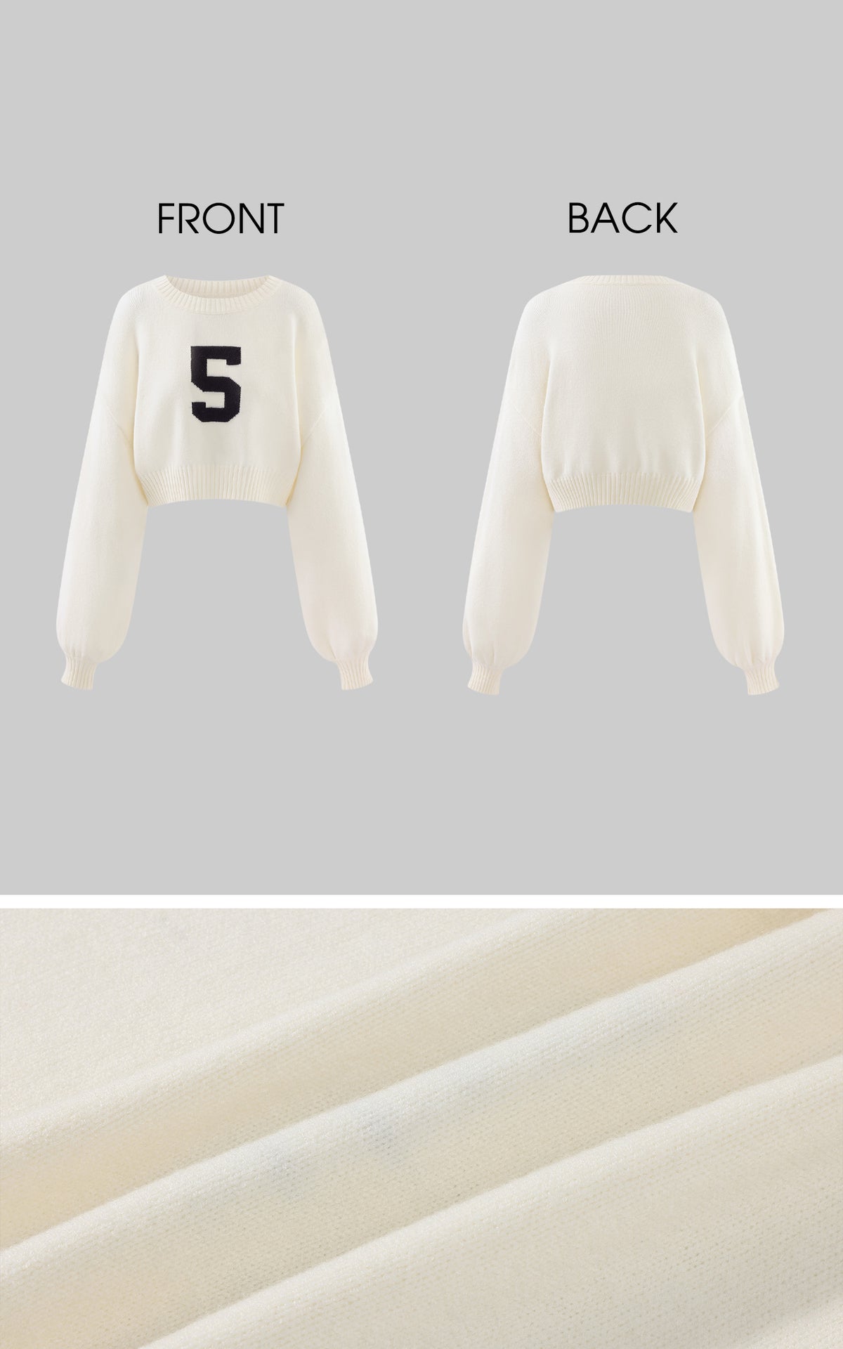WARDEN EDGE No.5 Cropped Oversized Knit Sweater