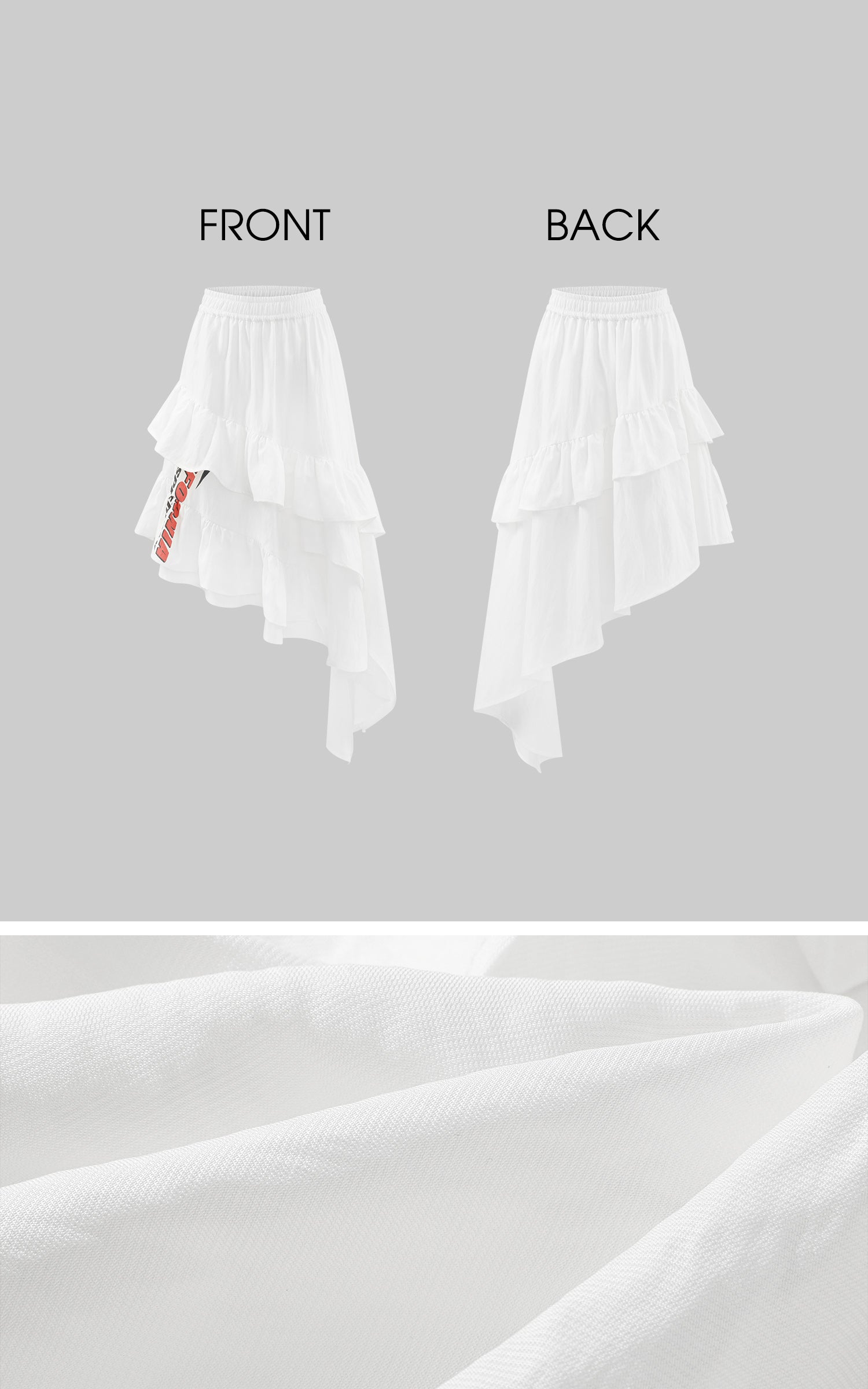 WARDEN EDGE Asymmetric Layered Skirt with Ruffle Detail