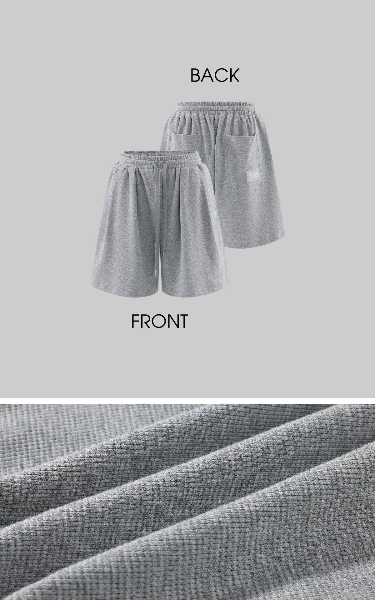 WARDEN EDGE Off-Duty Waffle Hoodie &amp; Shorts Set