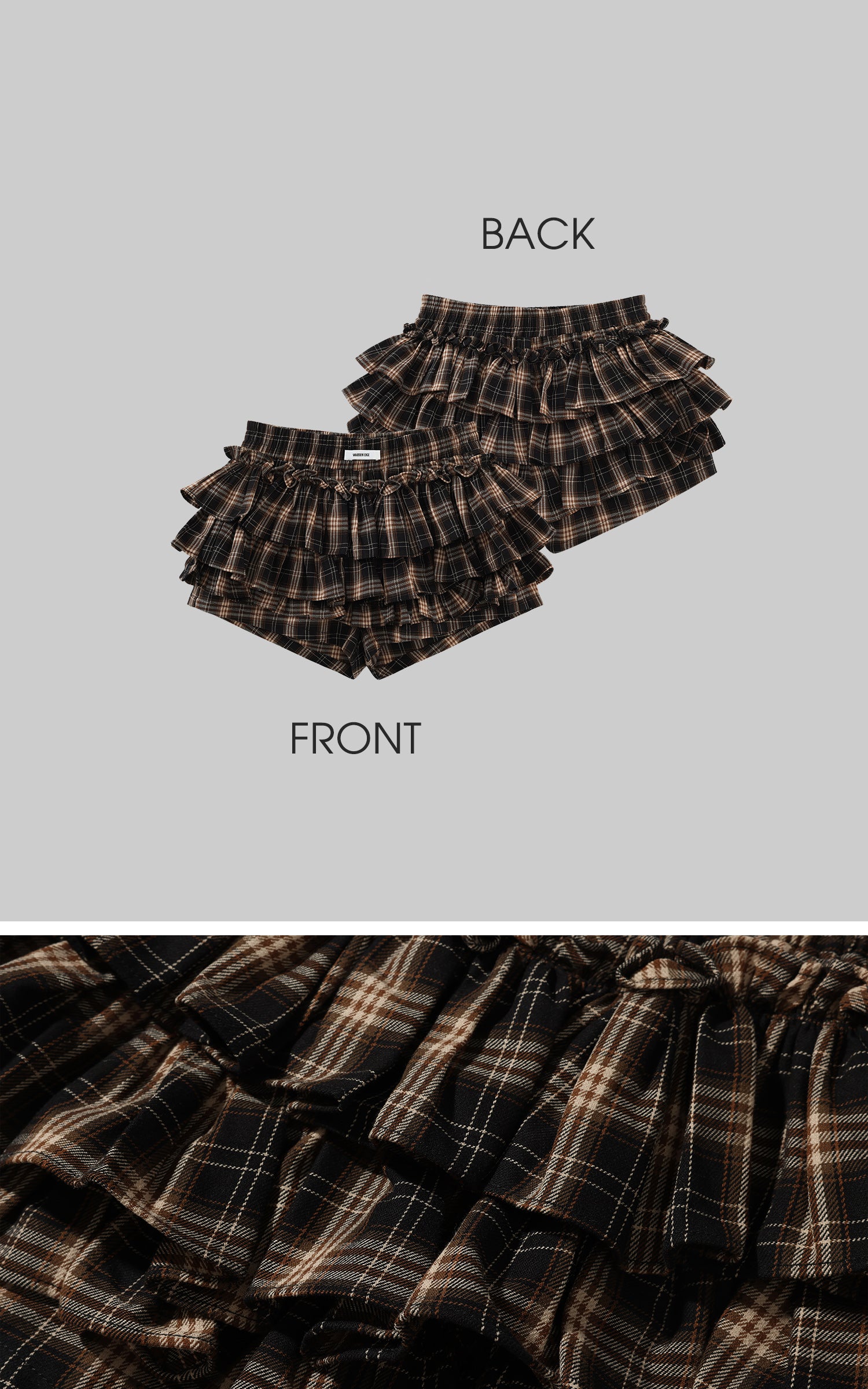 WARDEN EDGE Layered Mini Skirt with Drawstring Detail