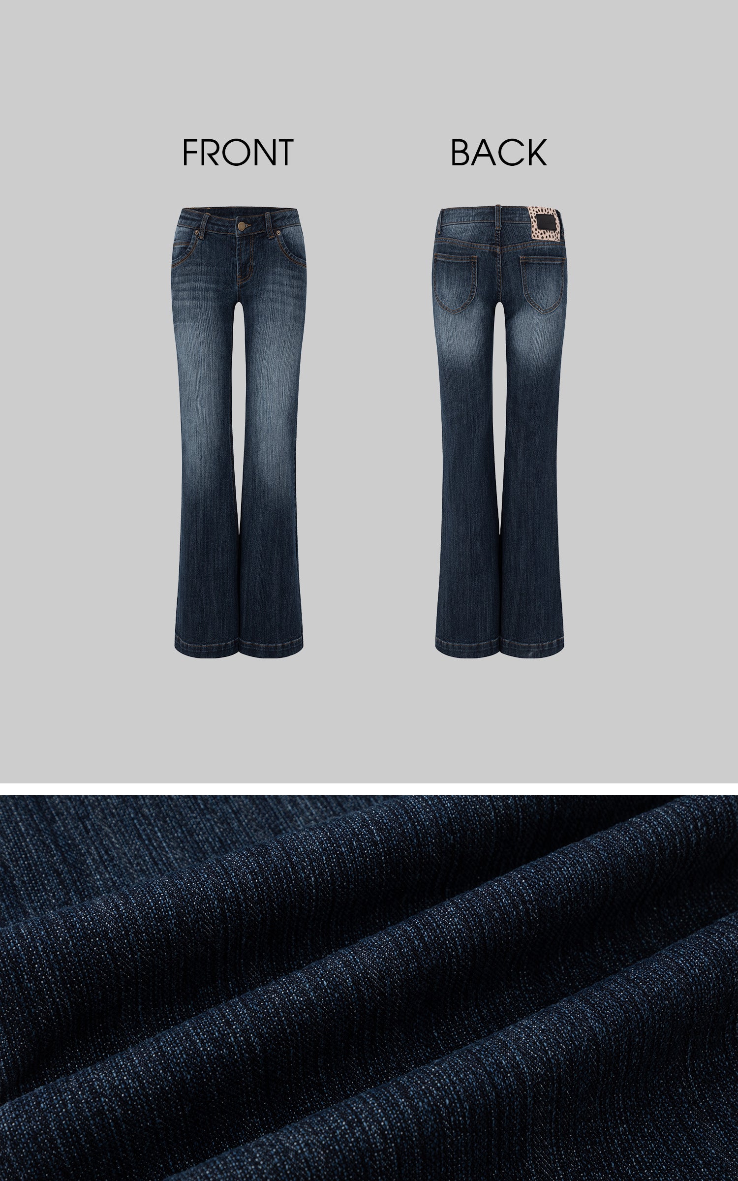 IAMXIAA Flared Low Rise Denim Jeans