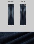 IAMXIAA Flared Low Rise Denim Jeans