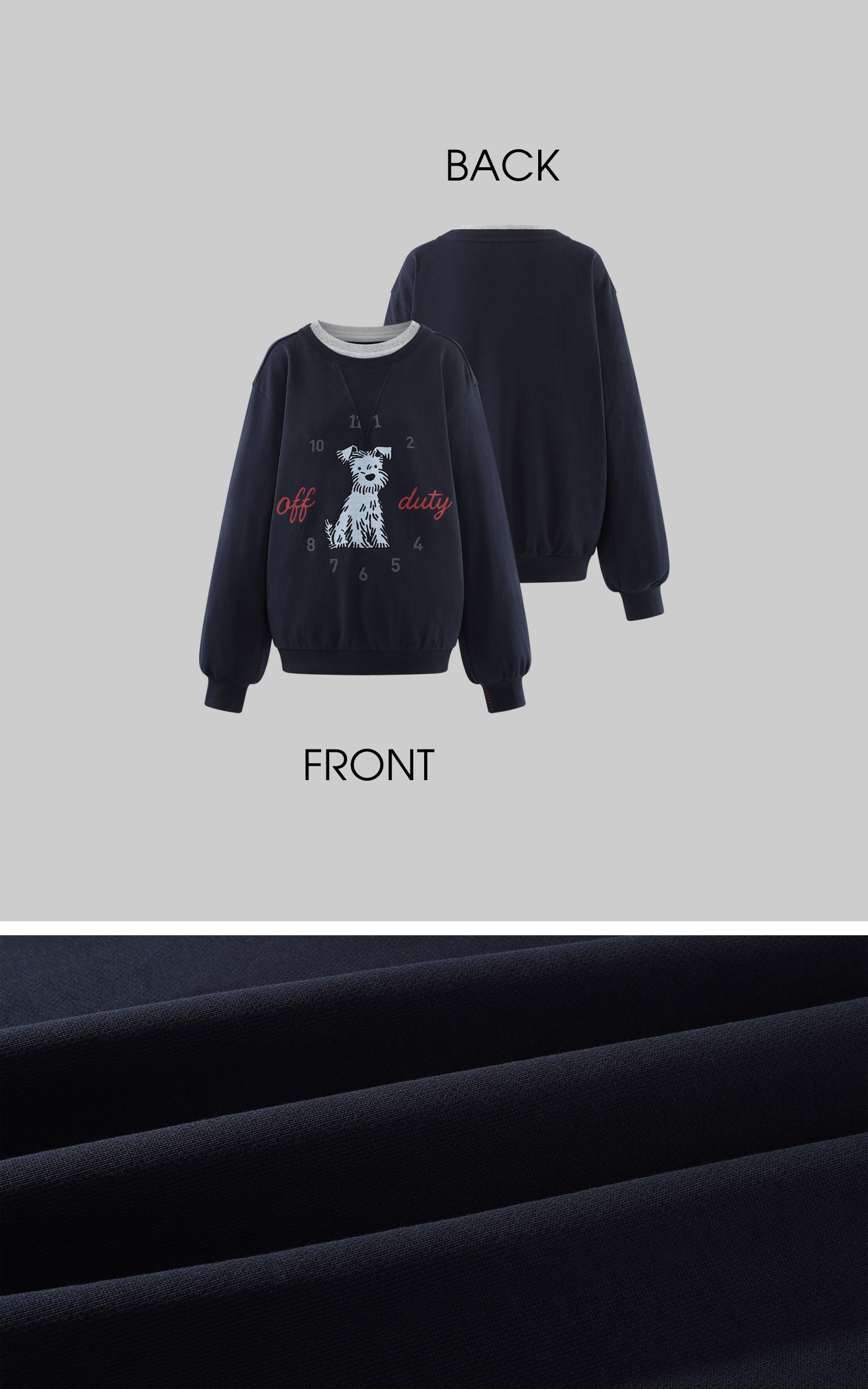 WARDEN EDGE Off Duty Dog Graphic Oversized Sweatshirt