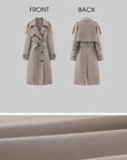 WARDEN EDGE Trench-coat ceinturé à rabat tempête oversize