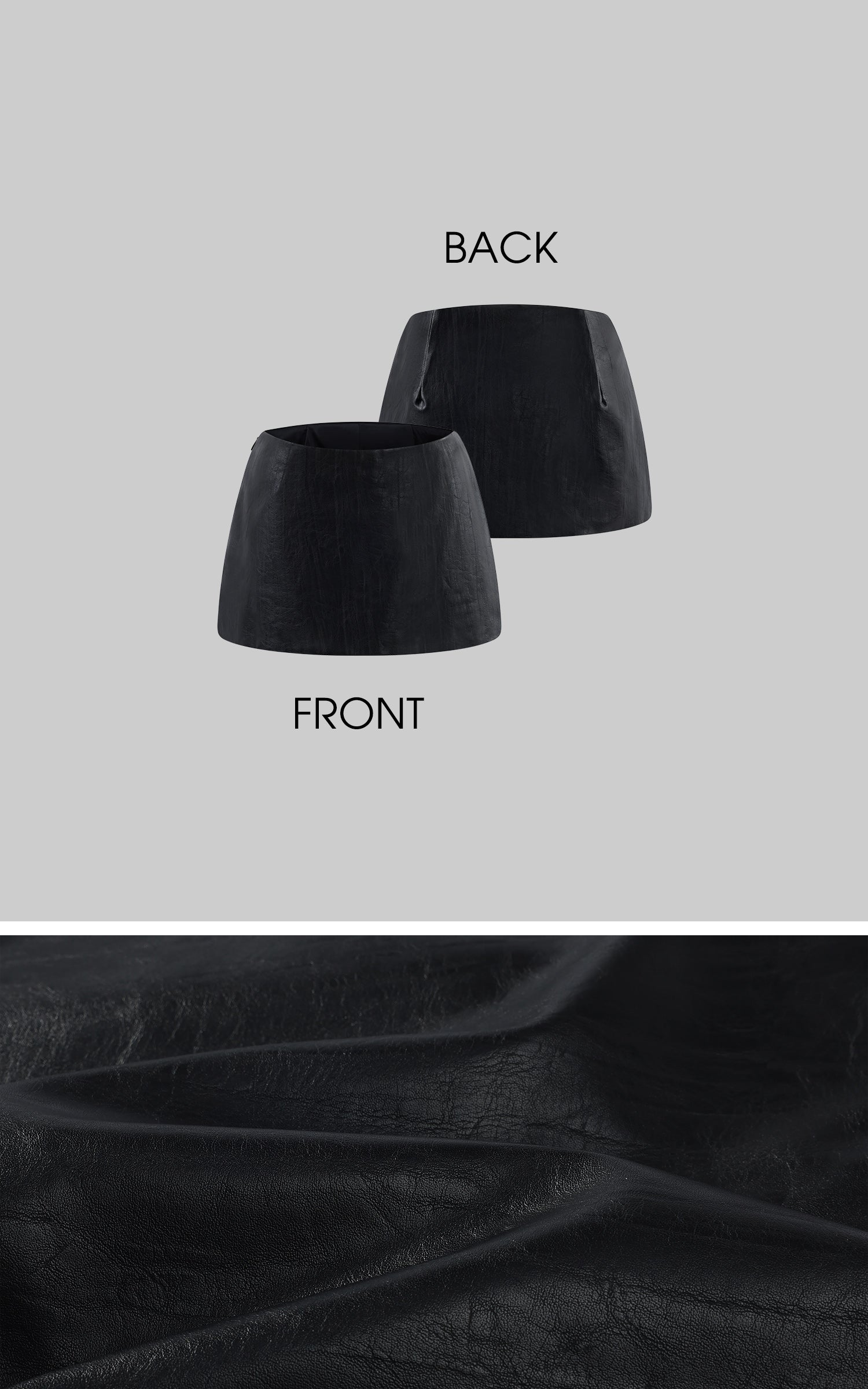 ROVENTE Mock Neck Top &amp; Leather-Look Mini Skirt Set
