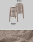 Rase le sol Fitted Button-Up Knit Cardigan