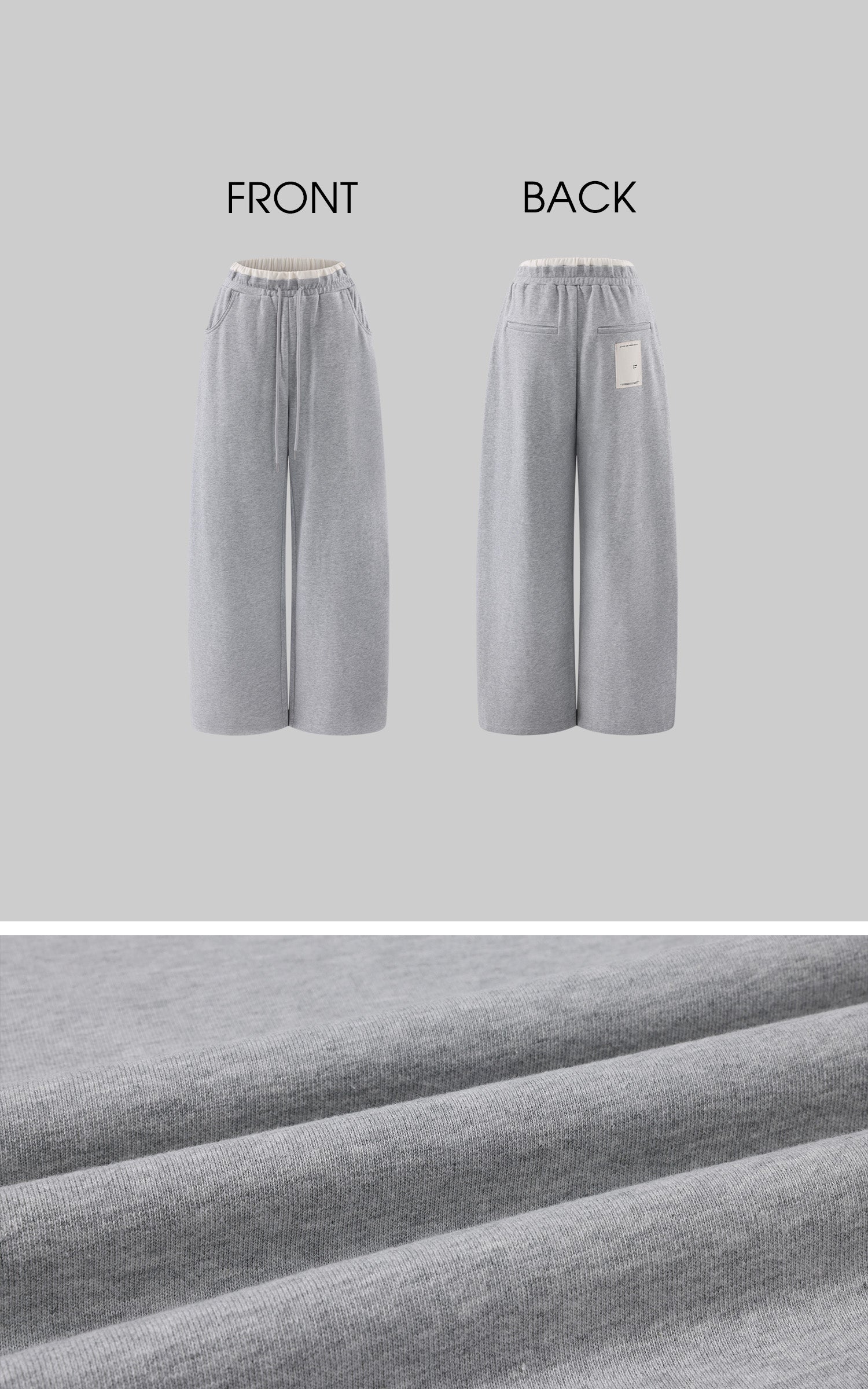 WARDEN EDGE Layered Waist Oversized Wide-Leg Sweatpants