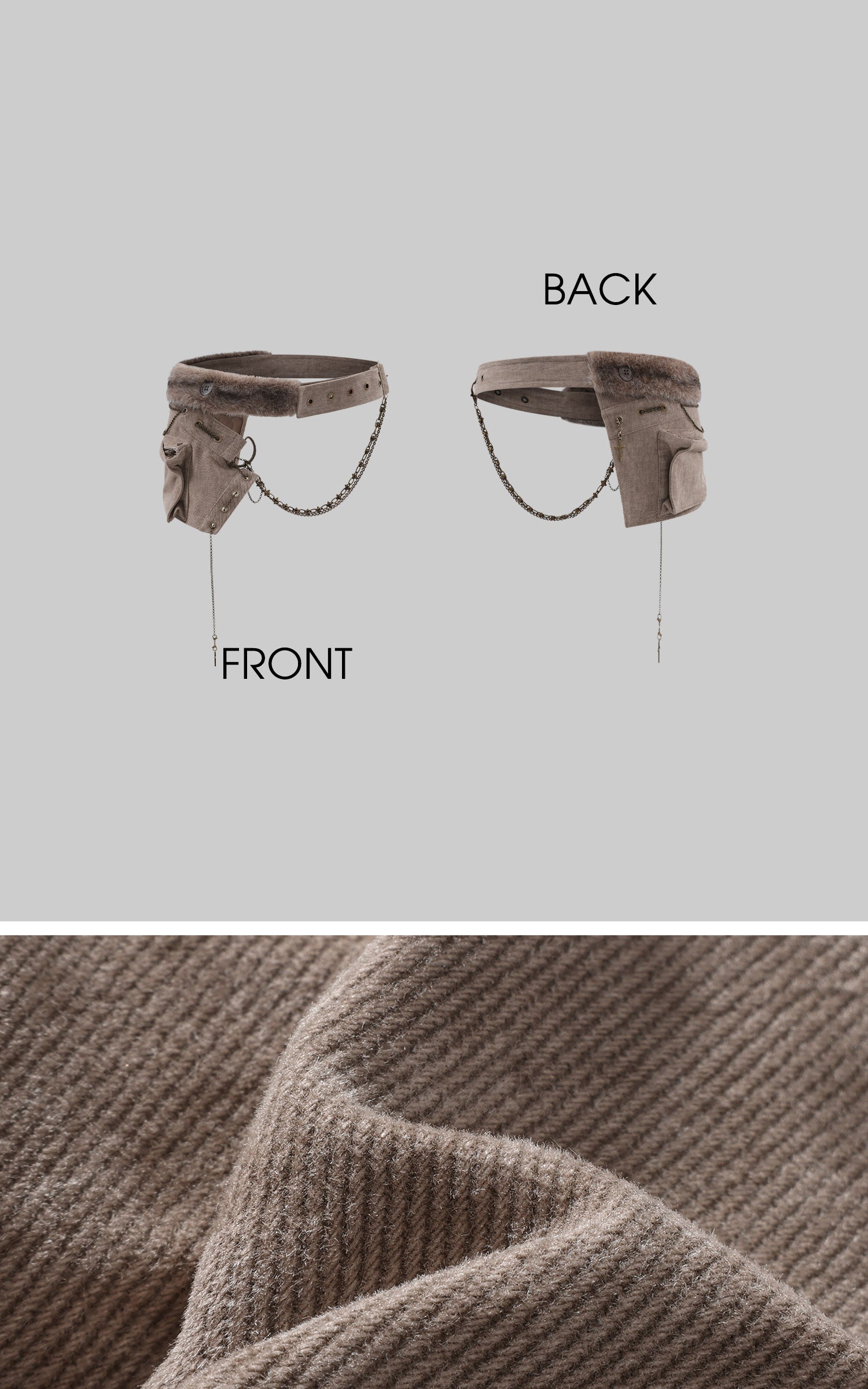 Rase le sol Distressed Chain Waist Utility Harness Layered Low-Rise Shorts Set