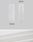 0122stepll Sheer Knit Drawstring Wide-Leg Pants