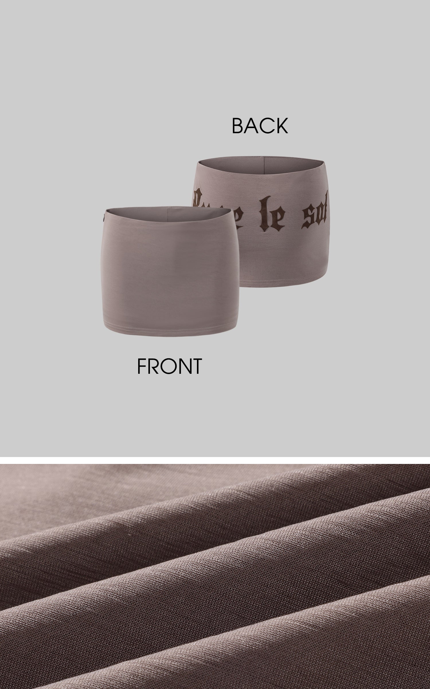 Jupe mini stretch mate à taille basse avec imprimé logo