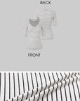 IAMXIAA Classic Wool Stretch V-Neck Slim Fit Half Sleeve Top
