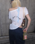 Rase le sol Asymmetric Tee & Halter Bra Set