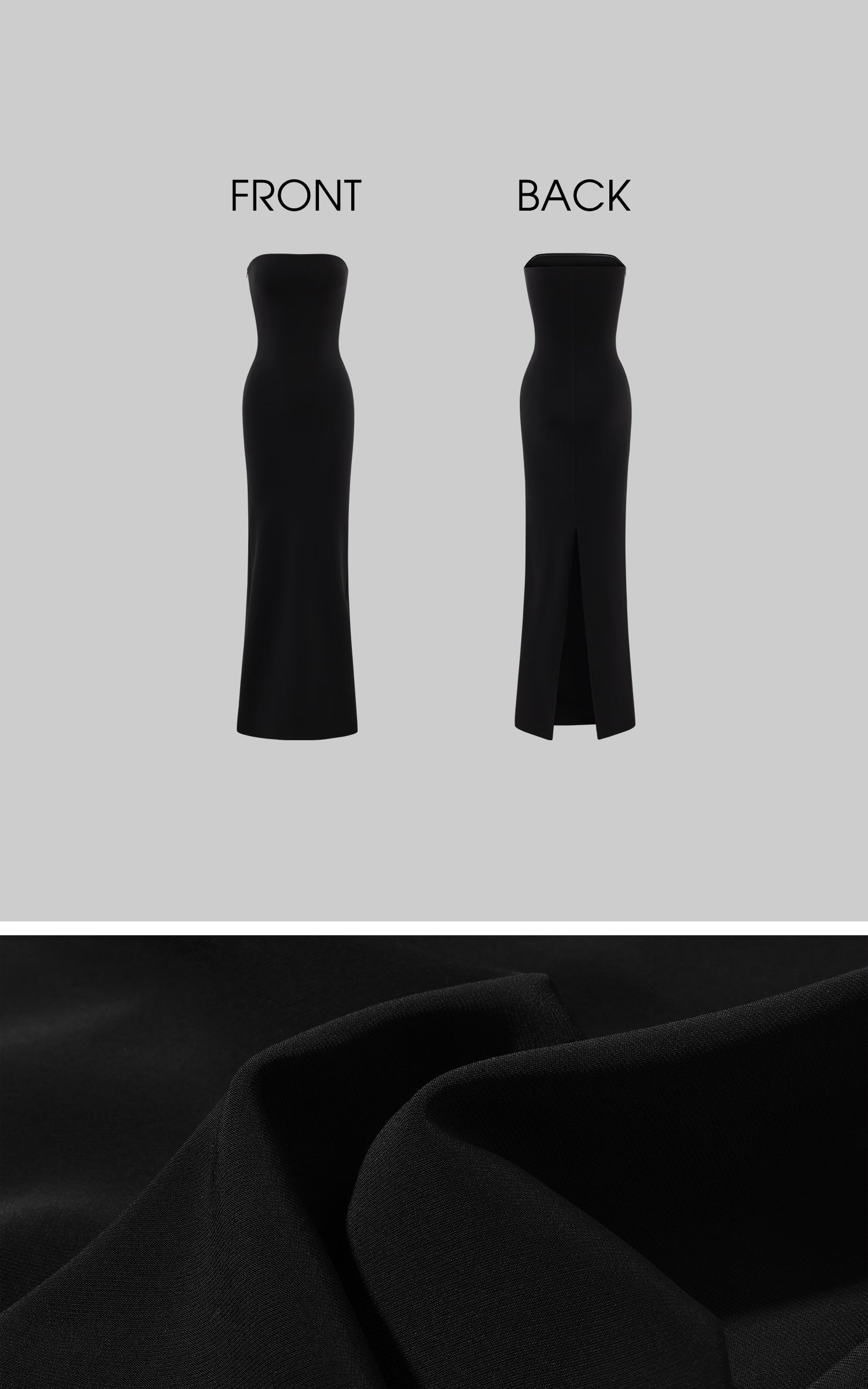 ROVENTE Draped Shawl Strapless Maxi Dress