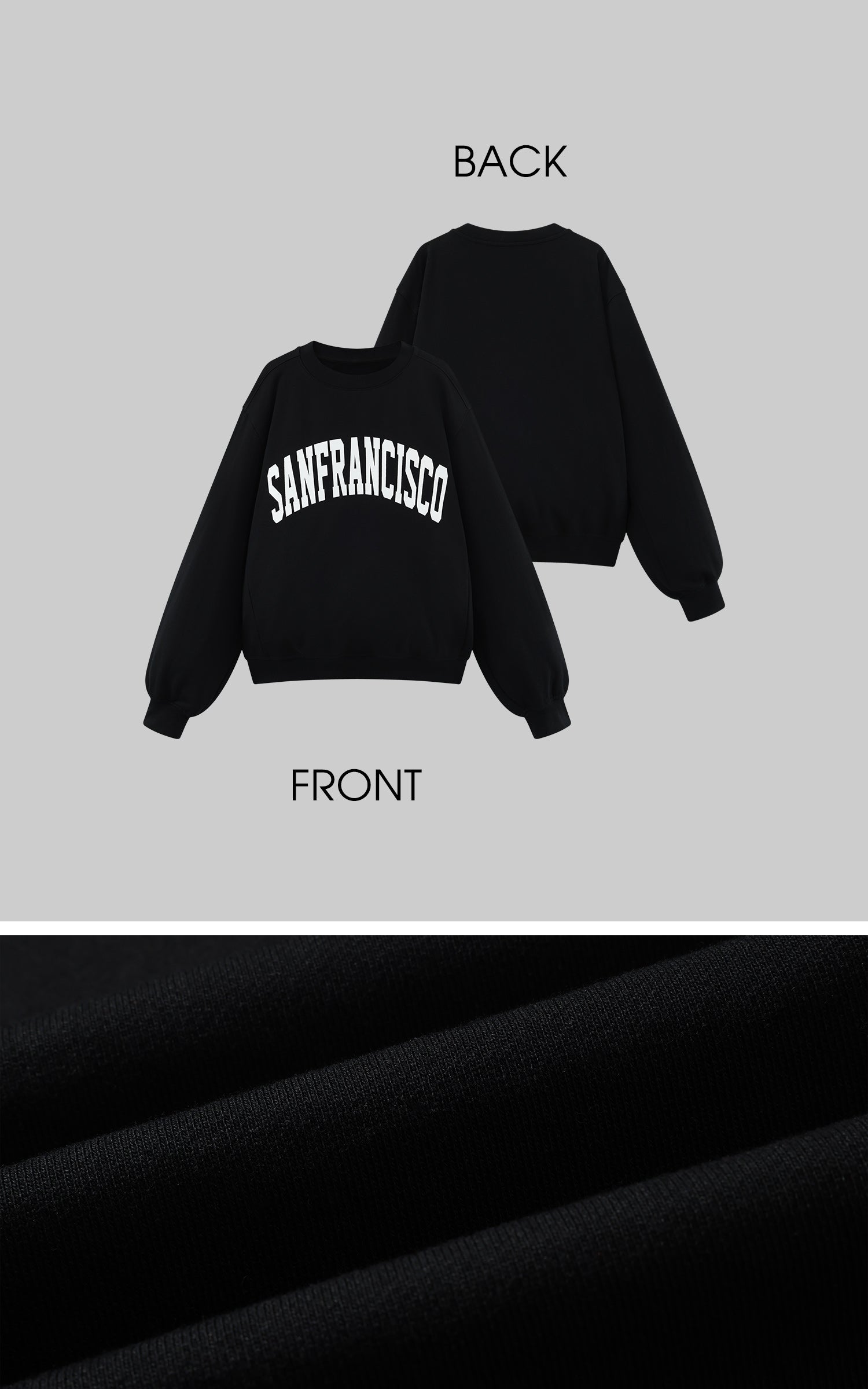 WARDEN EDGE Oversized San Francisco Sweatshirt Casual Streetwear Pullover