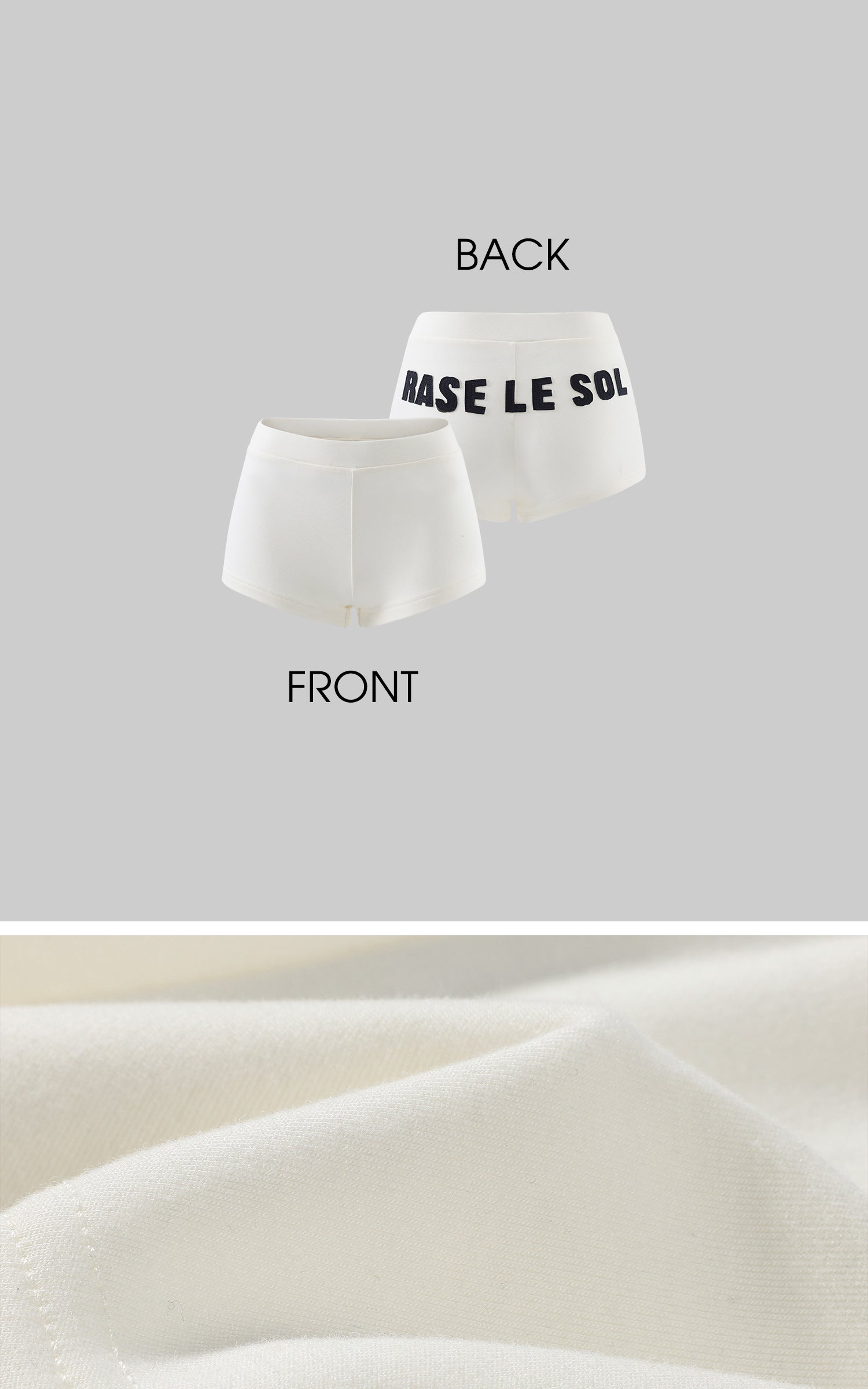 Rase le sol Deconstructed Wide-Neck Sweatshirt &amp; Micro Shorts Set