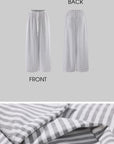ROVENTE Striped Lounge Wide-Leg Pants