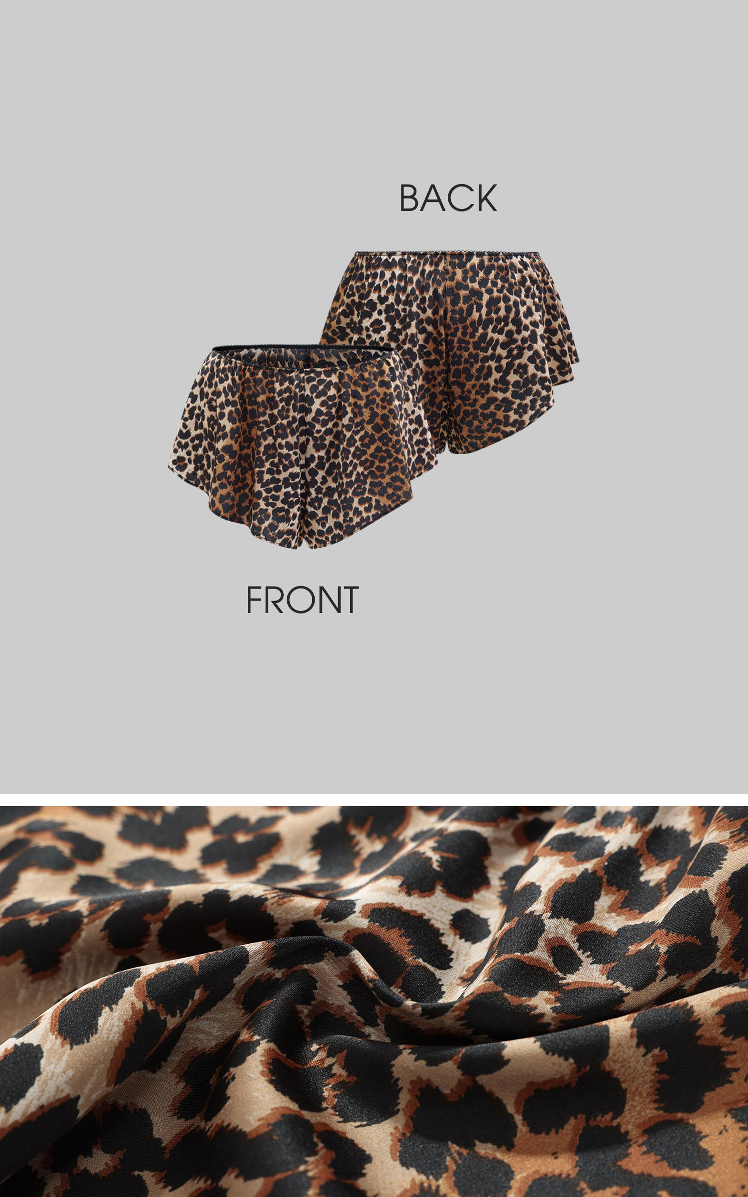 0122stepll Leopard Satin Lounge Pajama Set