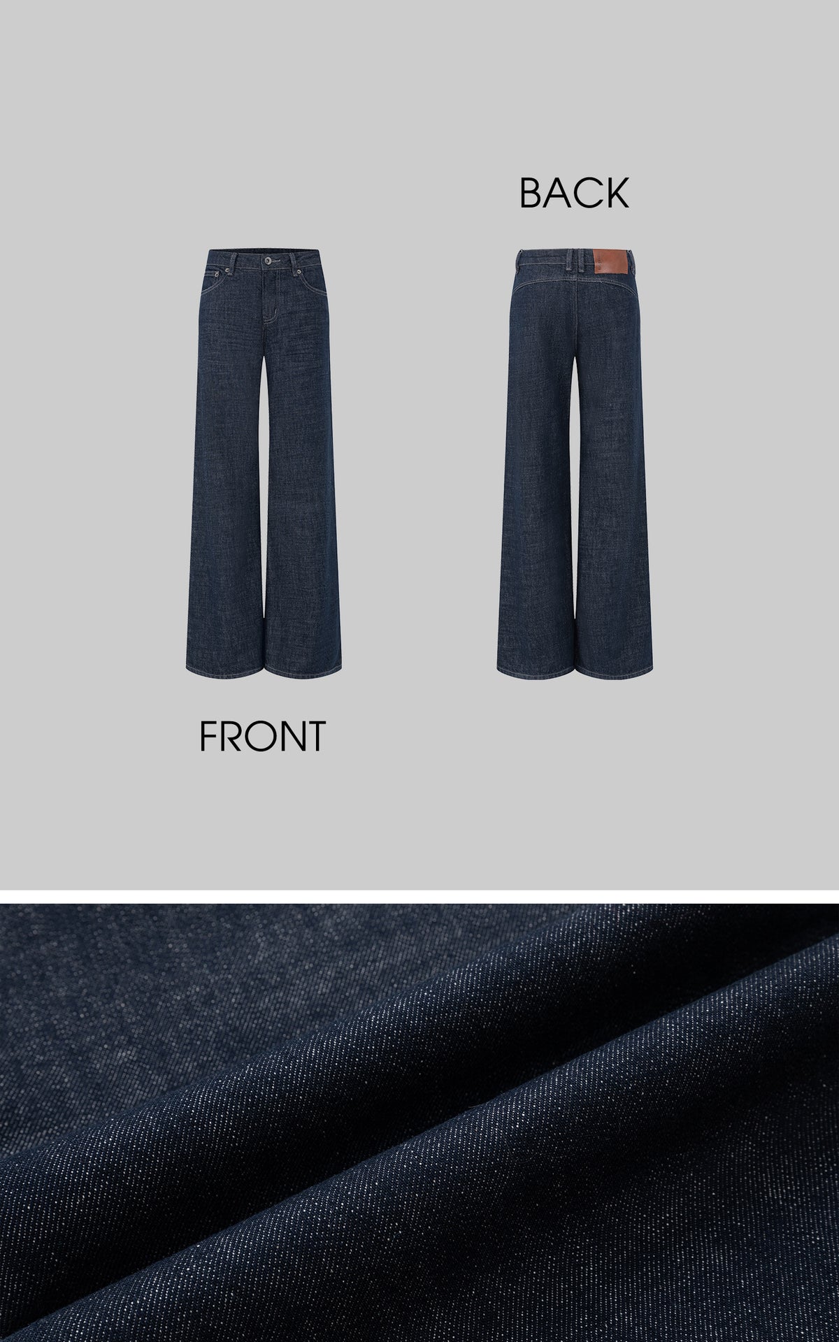 IAMXIAA Dark Wash High-Waisted Wide-Leg Jeans