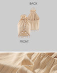 Hydrae Sheer  Draped Shell Tassel Backless Halter Top