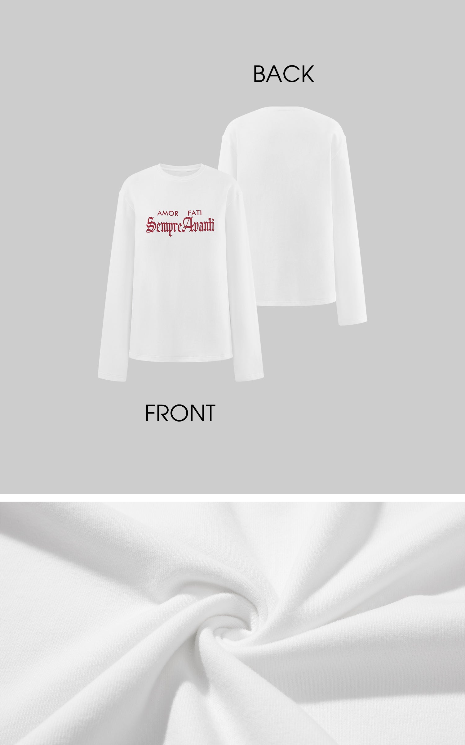 WARDEN EDGE 고딕 로고 롱슬리브 티