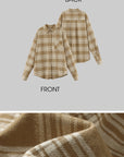 ROVENTE Checked Oversized Shirt & Wide-Leg Pants Set