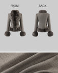 Hydrae Veste cintrée à taille sculptée et garniture en peluche