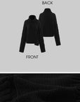 0122stepll Deconstructed Cable Knit Turtleneck Sweater