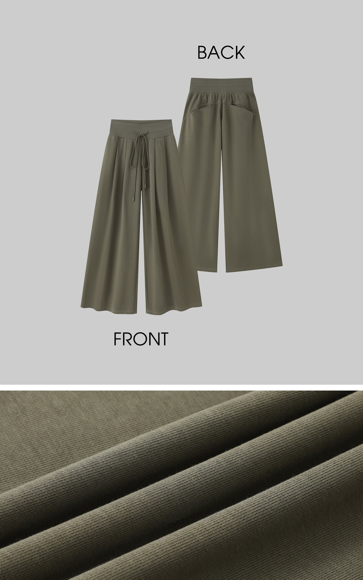 IAMXIAA Ribbed Button Tank and Wide Leg Drawstring Pants Two-Piece Set