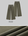 IAMXIAA Ribbed Button Tank and Wide Leg Drawstring Pants Two-Piece Set