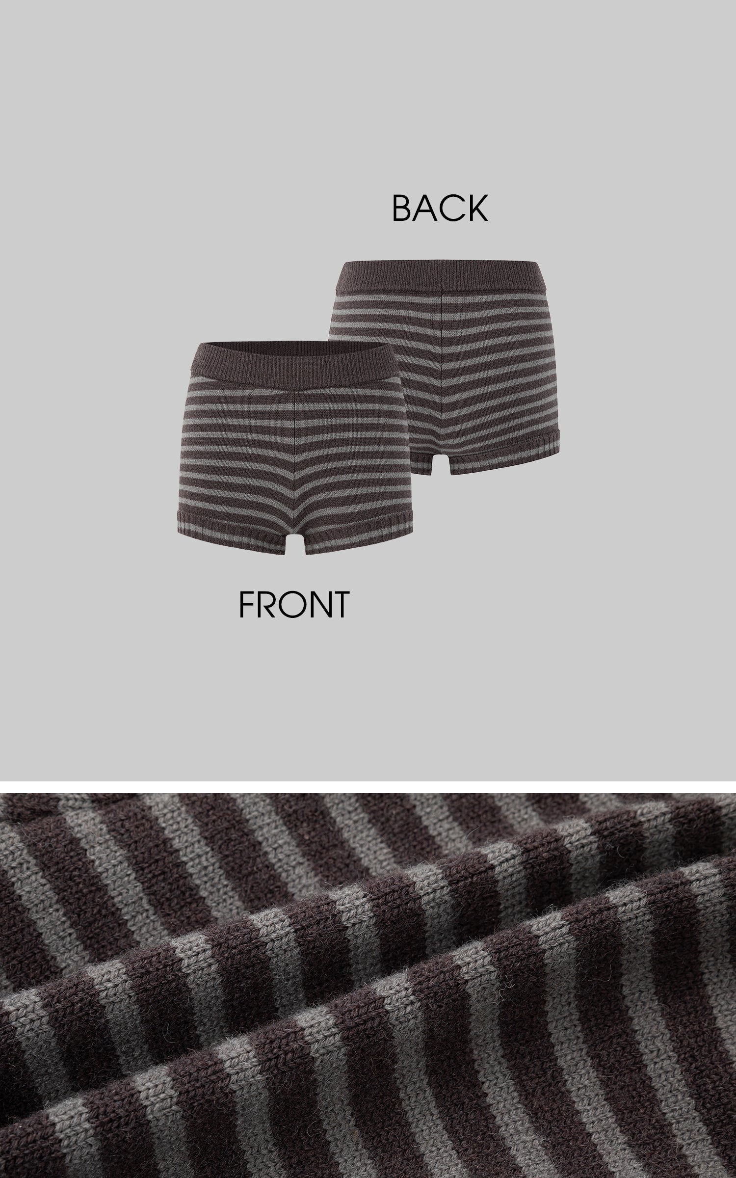 IAMXIAA Striped Knit Low-Rise Shorts