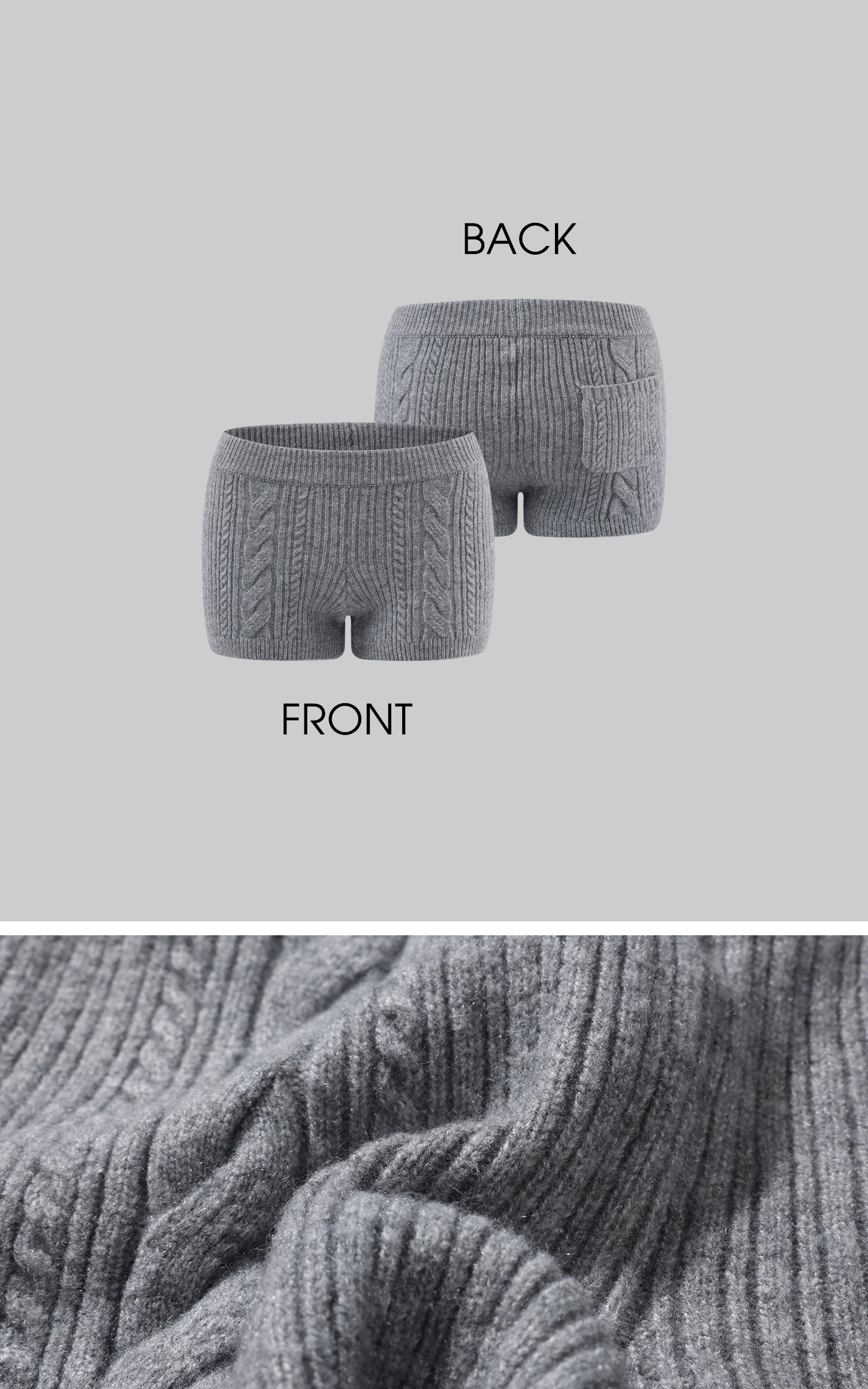 WARDEN EDGE Cable Knit Sweater &amp; Shorts Set with Matching Leg Warmers