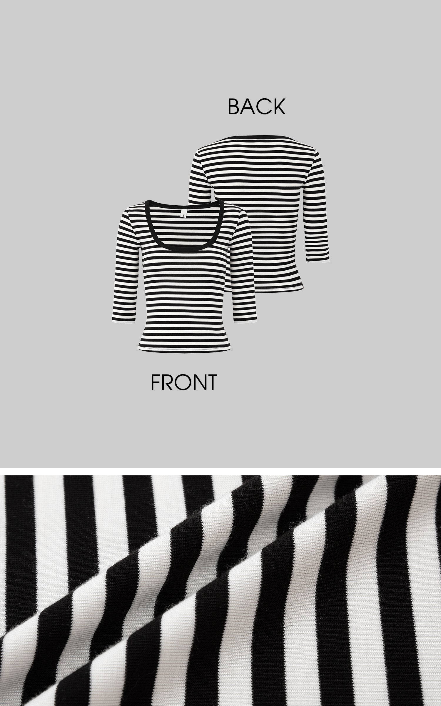 IAMXIAA Retro Striped Slim Top
