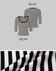 IAMXIAA Retro Striped Slim Top