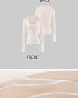 Rase le sol Lace-Trim Henley Fitted Long-Sleeve T-Shirt