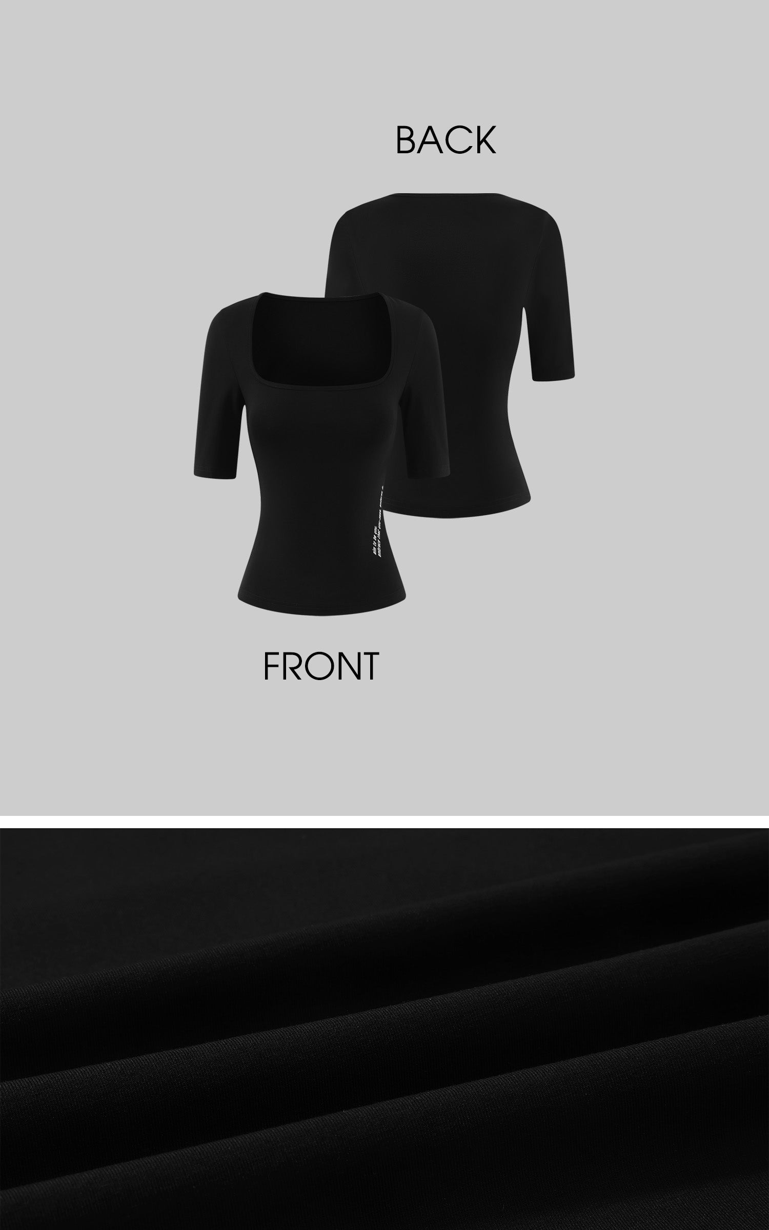 WARDEN EDGE Sculpted Square Neck Fitted Top