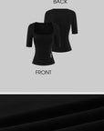 WARDEN EDGE Sculpted Square Neck Fitted Top