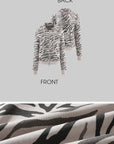 WARDEN EDGE Zebra Print Zip-Up Hoodie