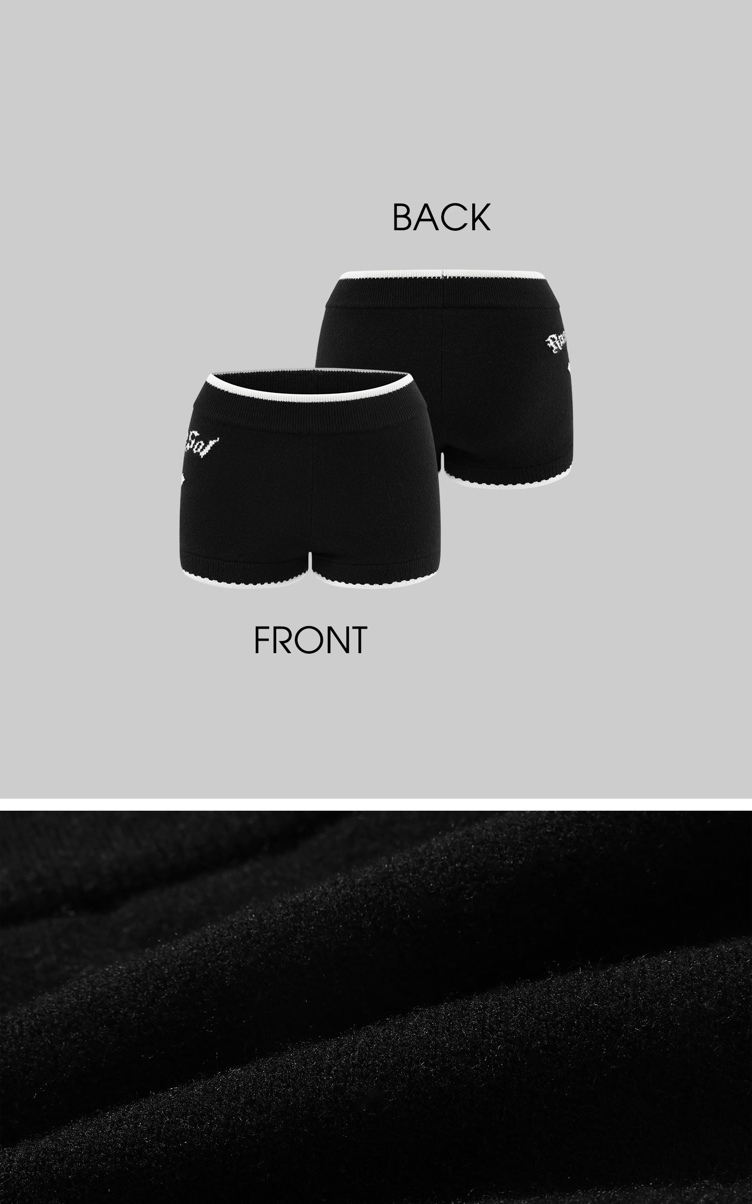 Rase le sol Monastic Knitwear Set with Hoodie Pullover and Shorts