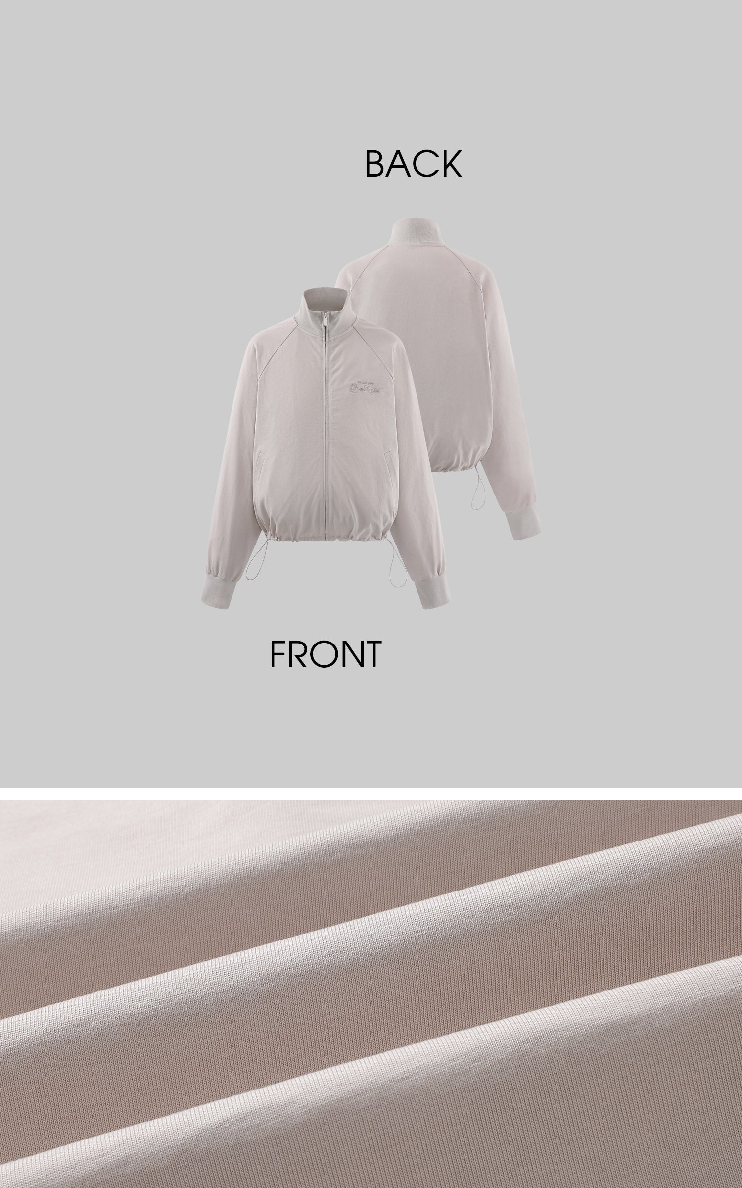 Rase le sol 크롭 집업 재킷 &amp; 와이드 팬츠 세트