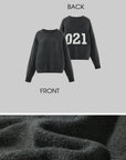 WARDEN EDGE 021 Knit Sweater & Graphic Beanie Set