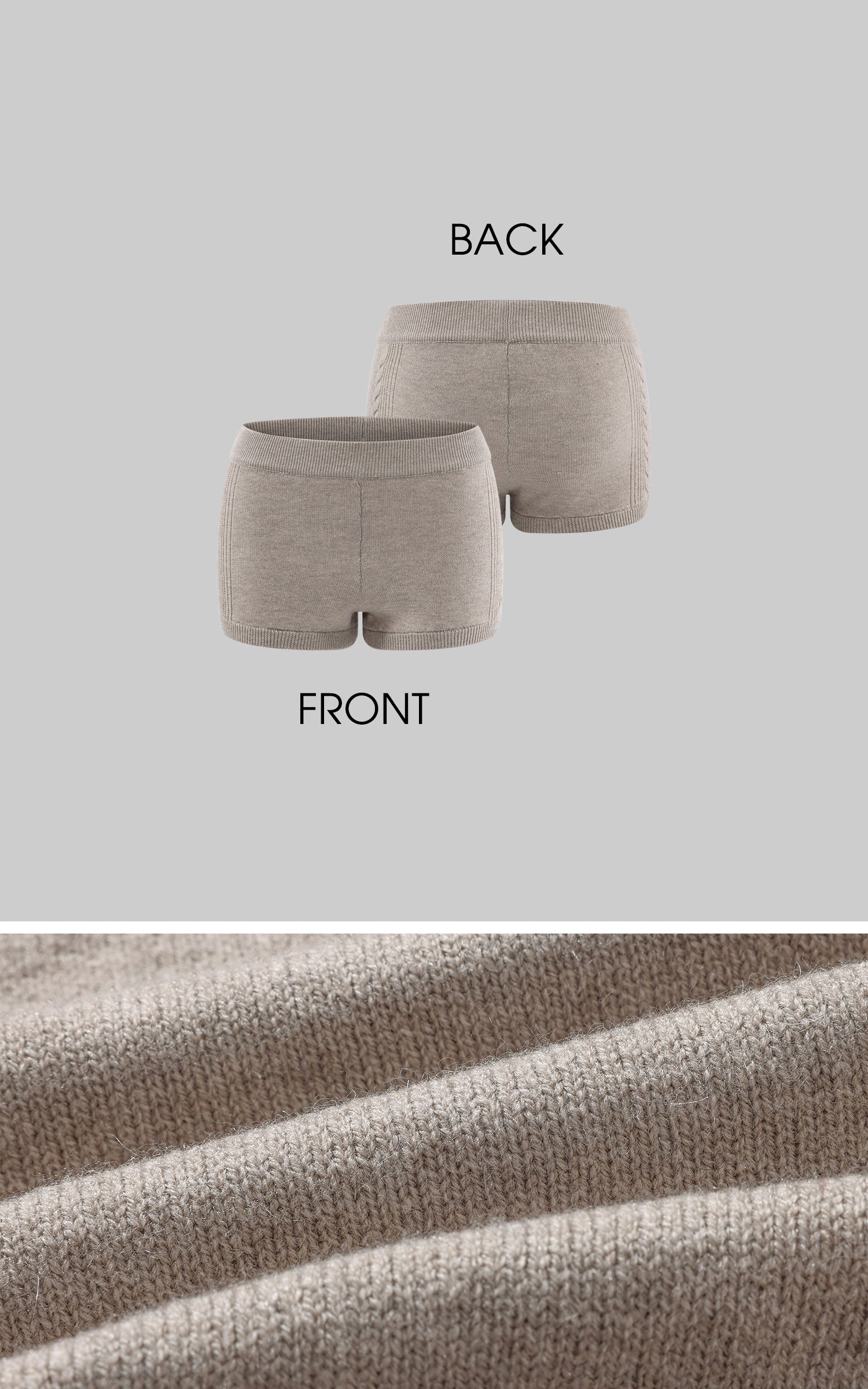 Rase le sol Minimalist Knit Three Piece Set Slim Sweater Shorts and Cami