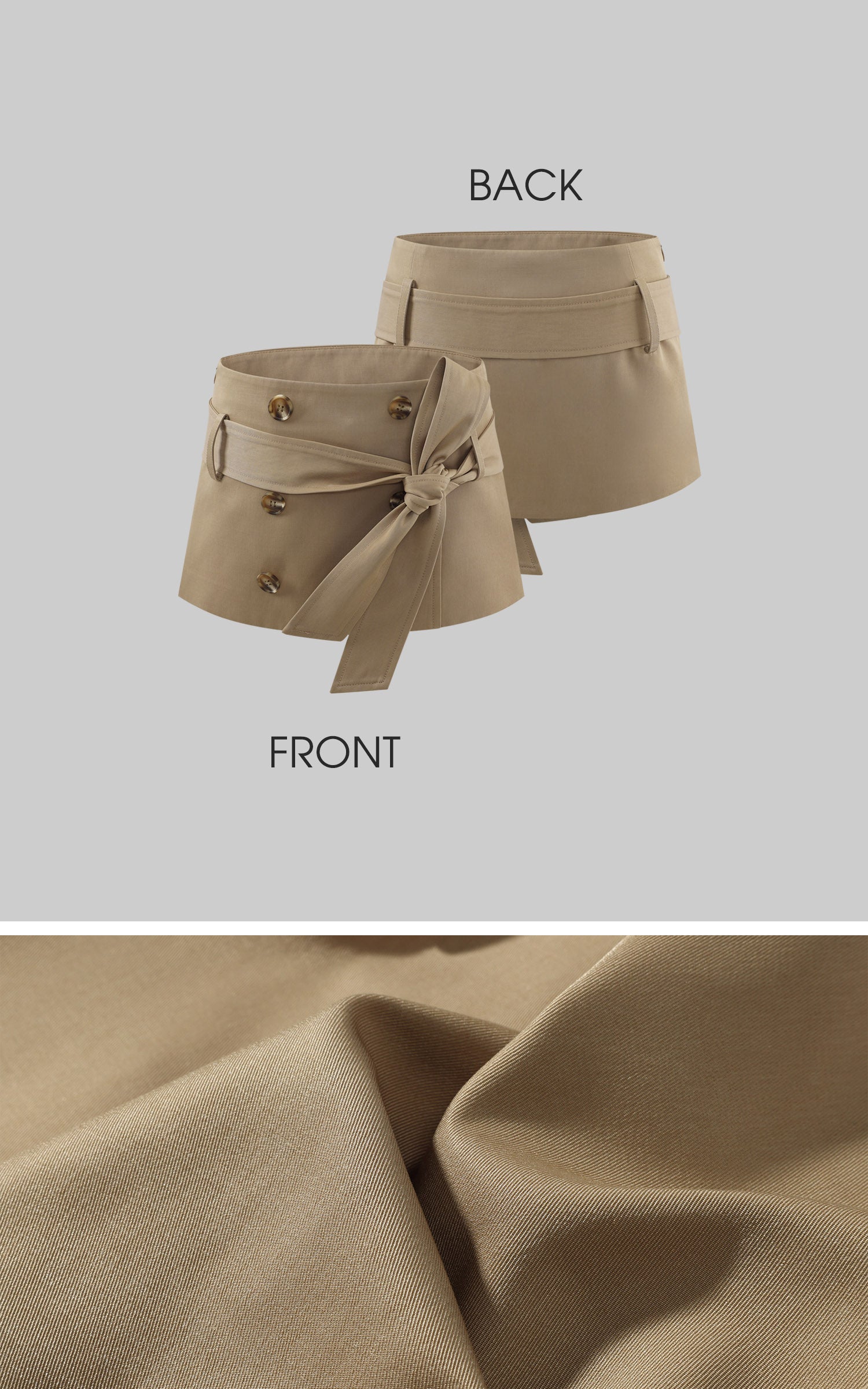 Hydrae Fitted Crop Tee &amp; Tie-Waist Mini Skirt Set