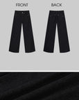 ROVENTE Low-Rise Black Wide-Leg Floor-Length Relaxed Denim Jeans