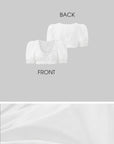 Rase le sol Lace-Trimmed Puff Sleeve Crop Top - PINKPARKS