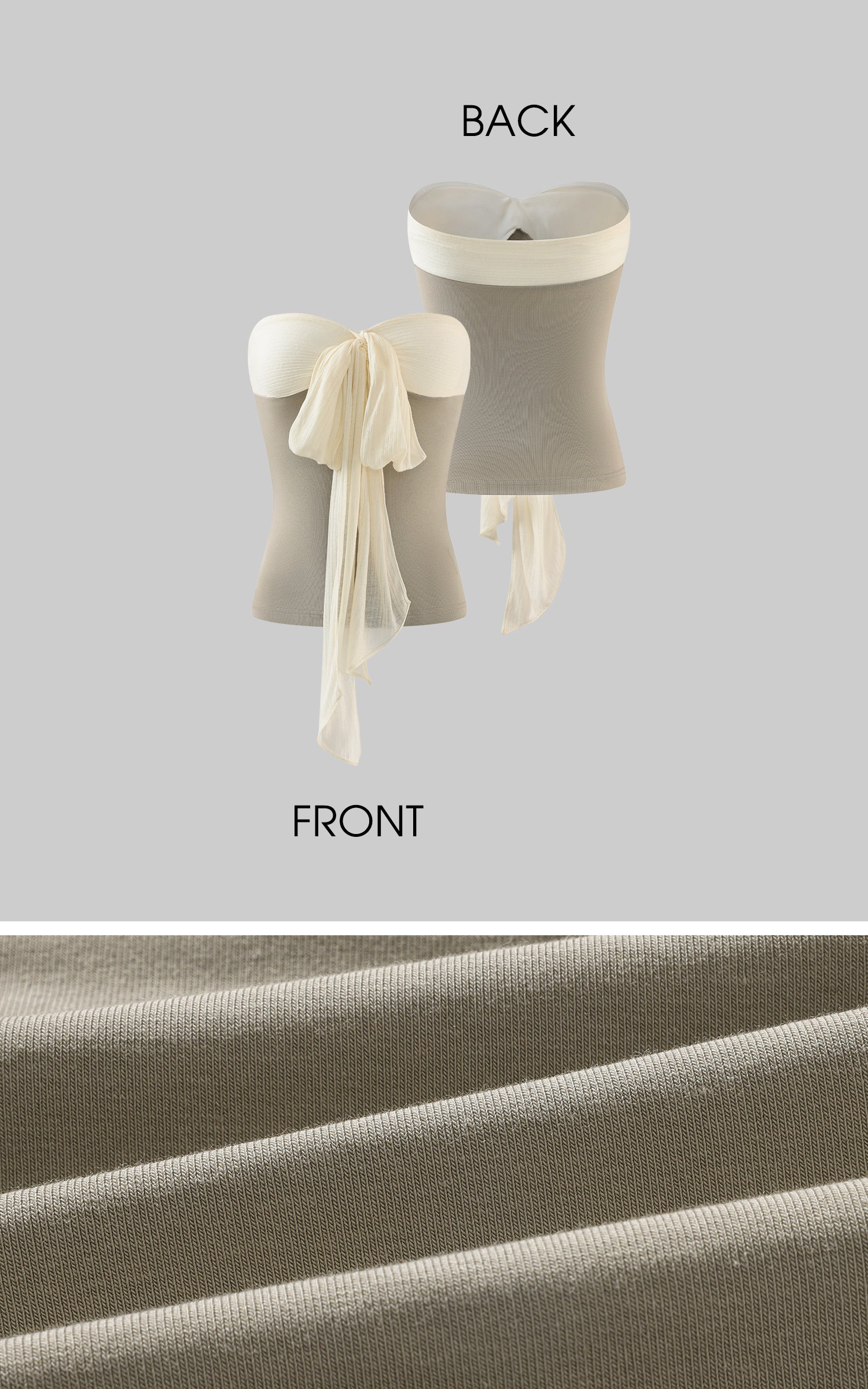 Rase le sol Asymmetric Bow Tube Top