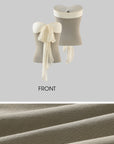 Rase le sol Asymmetric Bow Tube Top