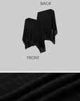 IAMXIAA Haut poncho drapé à côtes transparent